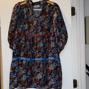 Entro Blue and Yellow Floral Dress